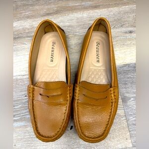 Beautifeel bronze color peep toe ankle strap solid slip on leather  size EUR 36